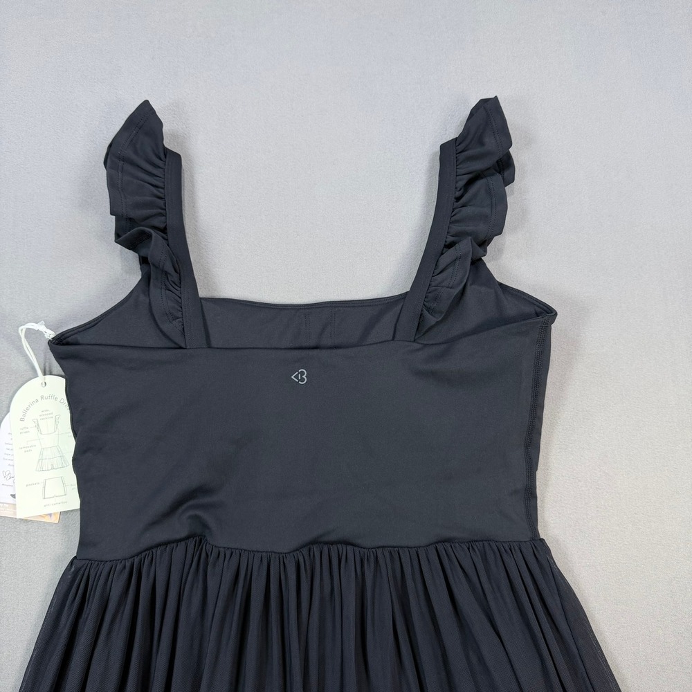 Blogilates Womens L Black Recycled Blend Ballerina Ruffle Active Dress W/ Shorts - Picture 7 of 8